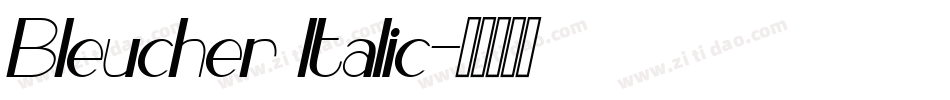 Bleucher Italic字体转换
